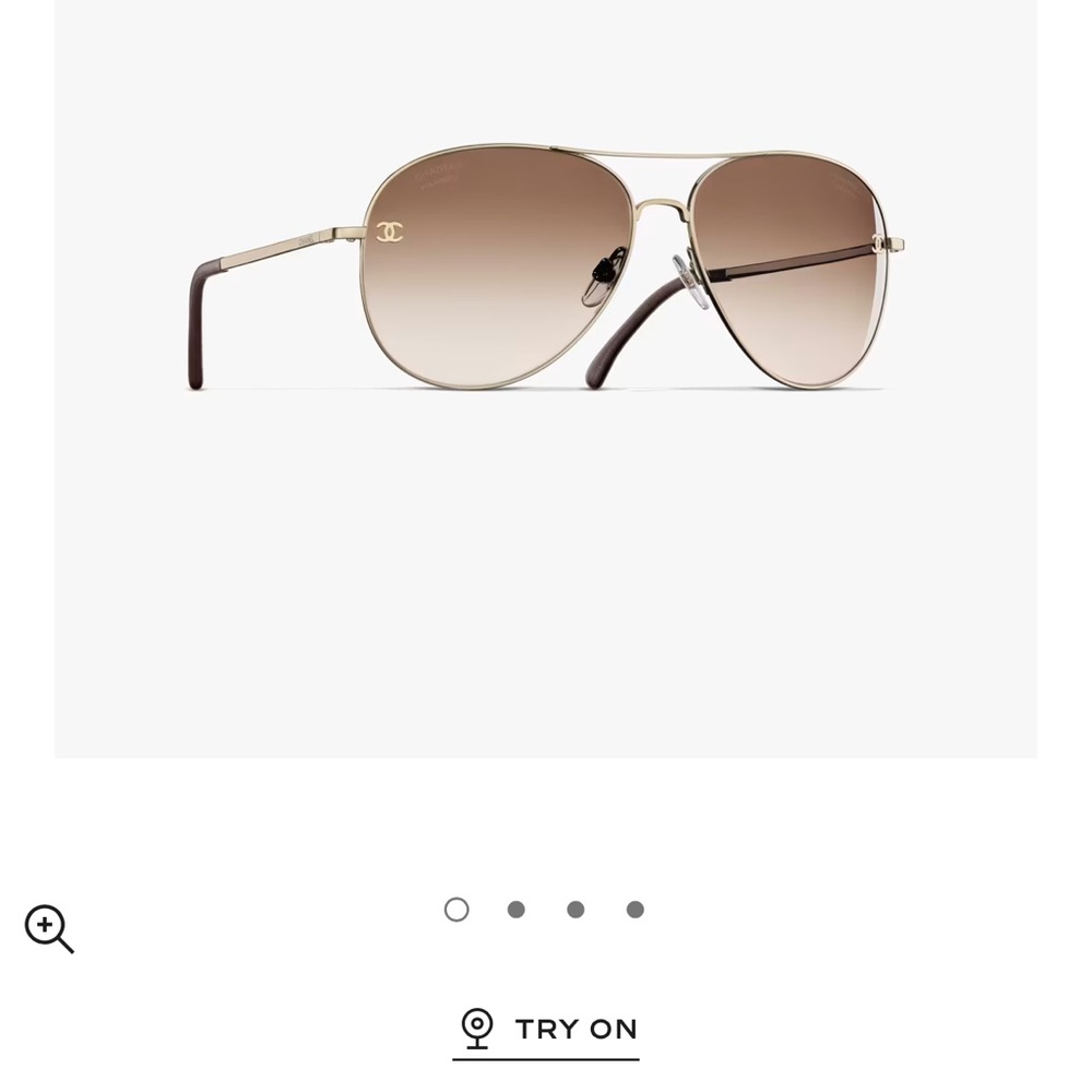 CHANEL Pilot Sunglasses (Women’s) - Polarized - Black and Silver - Picture 12 of 13